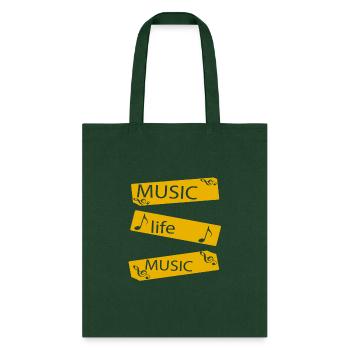Music Musical Gift - Tote Bag - forest green - Front