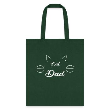 cat aunt funny cat - Tote Bag - forest green - Front