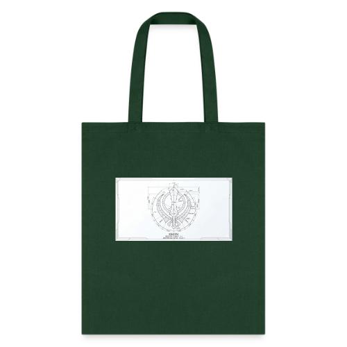Khanda architectural Drawing - Tote Bag