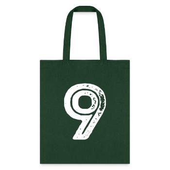Number 9 Nine Sports Jersey Lucky Number - Tote Bag - forest green - Front