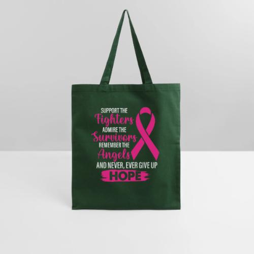 Breast cancer, Fighters, Survivors, Angels, Hope - Tote Bag