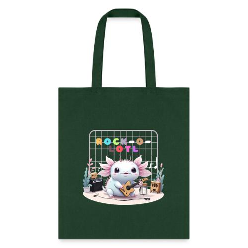 Cute Axolotl Musician: Musical Amphibian Creature - Tote Bag