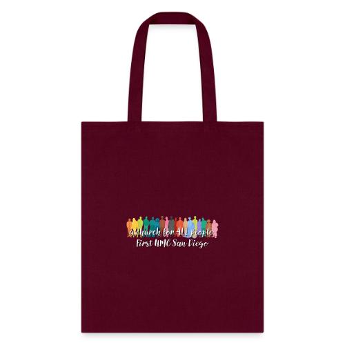 a church for all people - with colorful graphic - Tote Bag