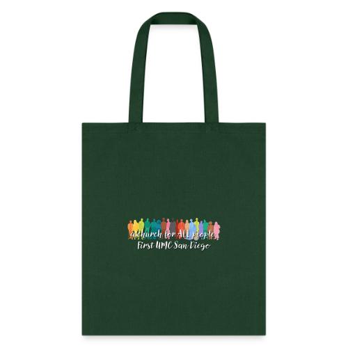 a church for all people - with colorful graphic - Tote Bag