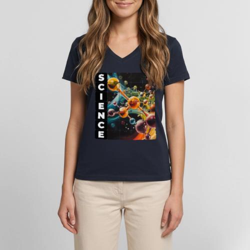 Molecular Science - Women's Premium Organic V-Neck T-shirt