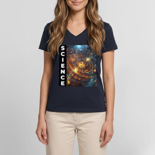 Golden Core of Science - Women's Premium Organic V-Neck T-shirt