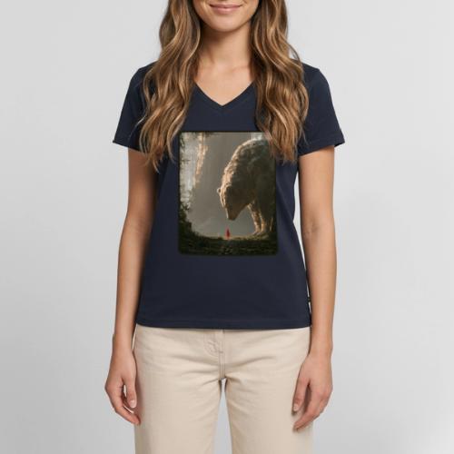 The Bear Who Found the Forest - Women's Premium Organic V-Neck T-shirt