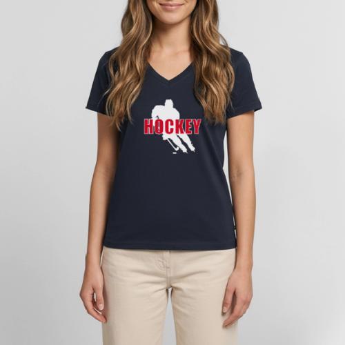 Power Play Hockey - Women's Premium Organic V-Neck T-shirt