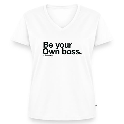 Boss in black - Women's Premium Organic V-Neck T-shirt
