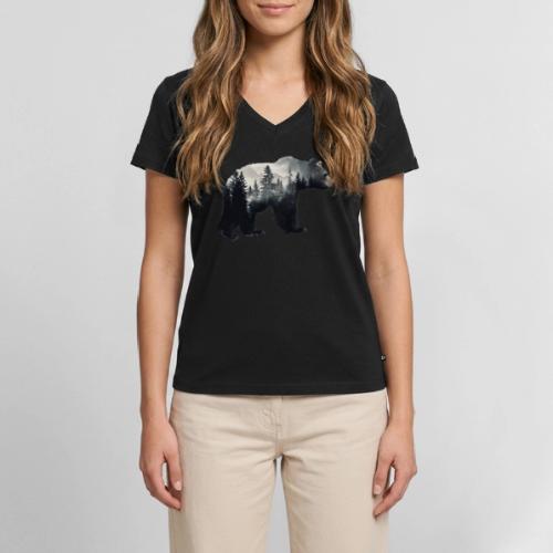 Forest Within the Bear - Women's Premium Organic V-Neck T-shirt