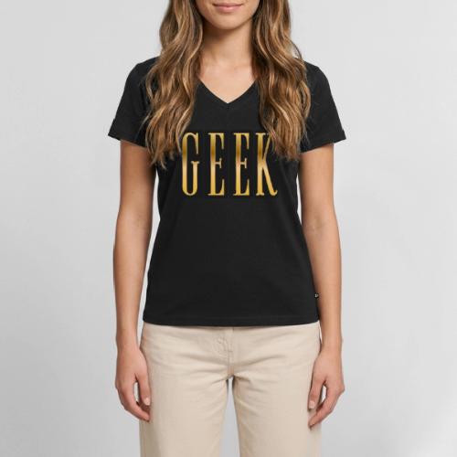 Proudly Geek - Women's Premium Organic V-Neck T-shirt