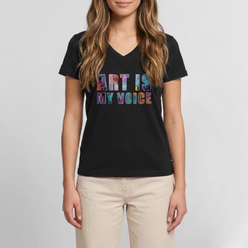 Art Is My Voice - Women's Premium Organic V-Neck T-shirt