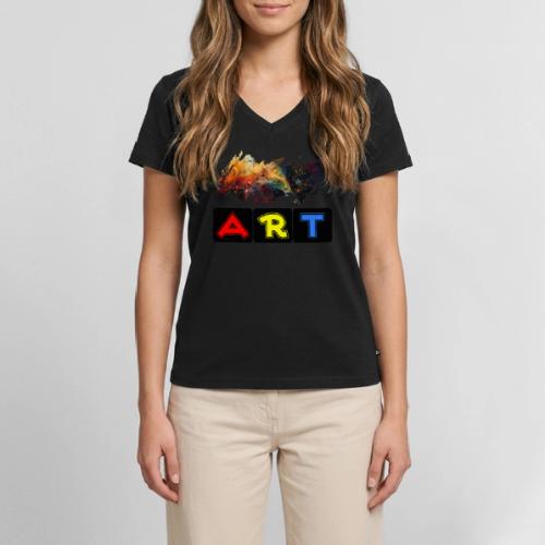 Pulse of Art - Women's Premium Organic V-Neck T-shirt