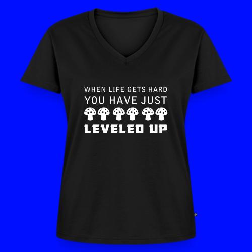 Level Up - Women's Premium Organic V-Neck T-shirt