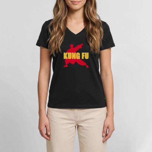 Kung Fu Energy - Women's Premium Organic V-Neck T-shirt