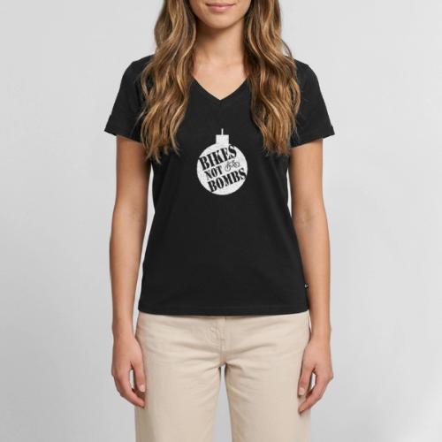 Bikes Not Bombs - Women's Premium Organic V-Neck T-shirt