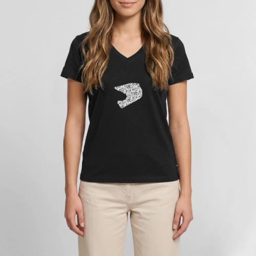 Floral Helmet - Women's Premium Organic V-Neck T-shirt