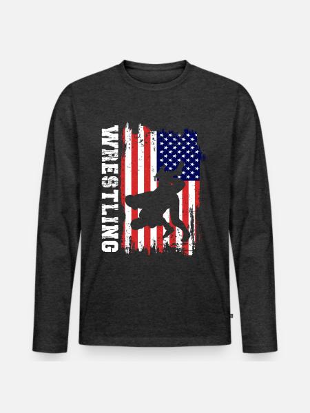 Wrestling - Men's Premium Long Sleeve T-Shirt - heather anthracite