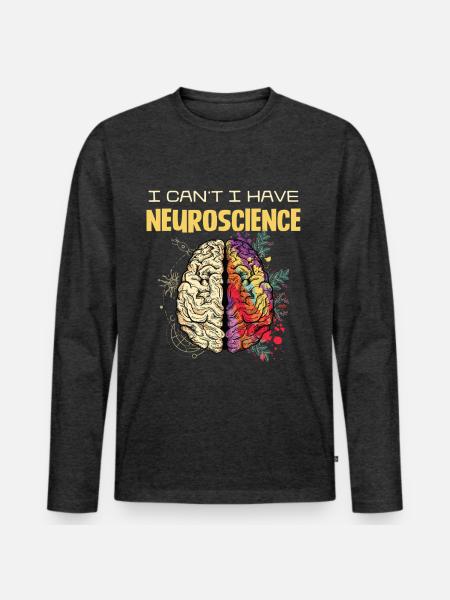 Neuroscience Brain Popart - Men's Premium Long Sleeve T-Shirt - heather anthracite