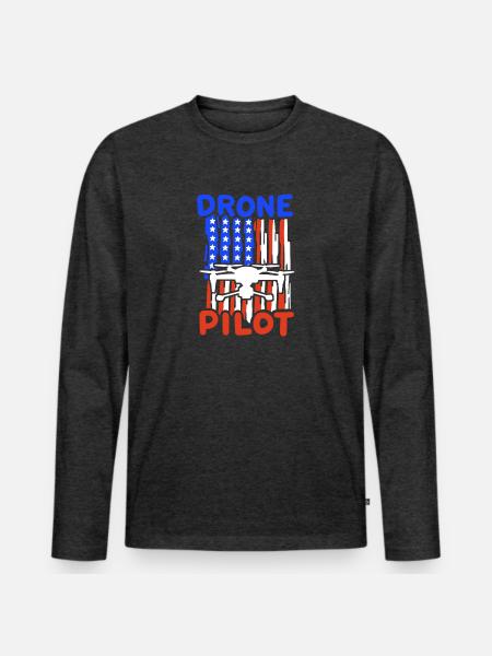Drone Pilot - Men's Premium Long Sleeve T-Shirt - heather anthracite