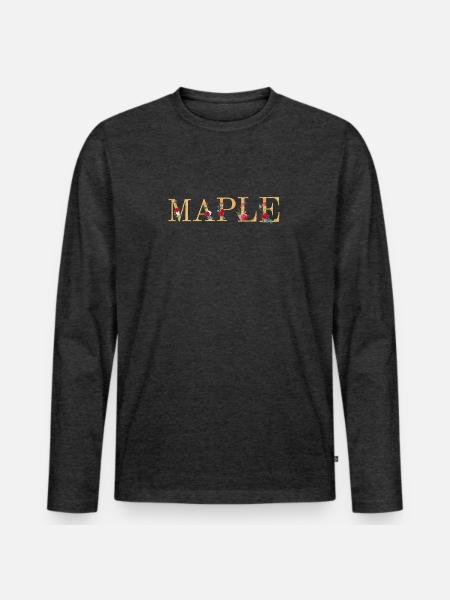 Maple - Men's Premium Long Sleeve T-Shirt - heather anthracite