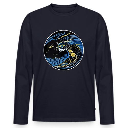 Wavecat Wave - Men's Premium Long Sleeve T-Shirt