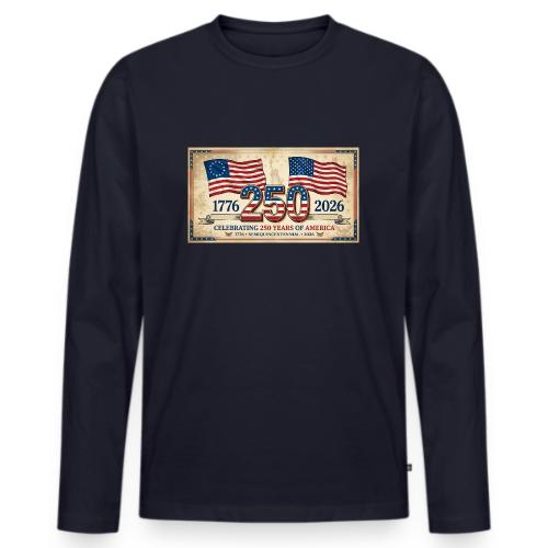 USA 250th Anniversary Flags Emblem - Men's Premium Long Sleeve T-Shirt