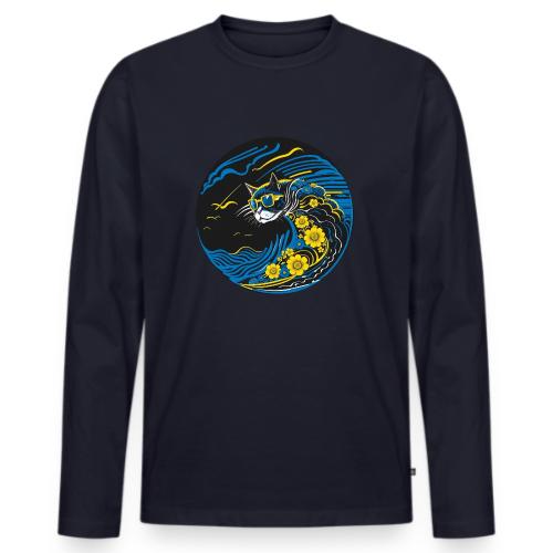 Wavecat Wave - Men's Premium Long Sleeve T-Shirt