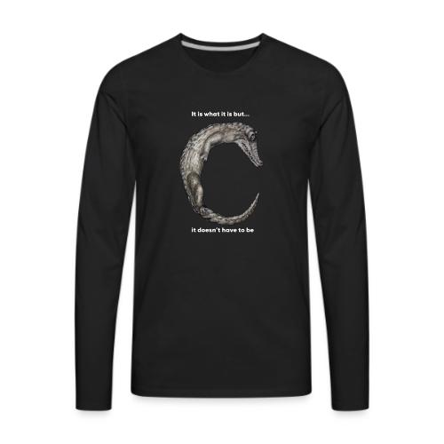 croc with text - Men's Premium Long Sleeve T-Shirt