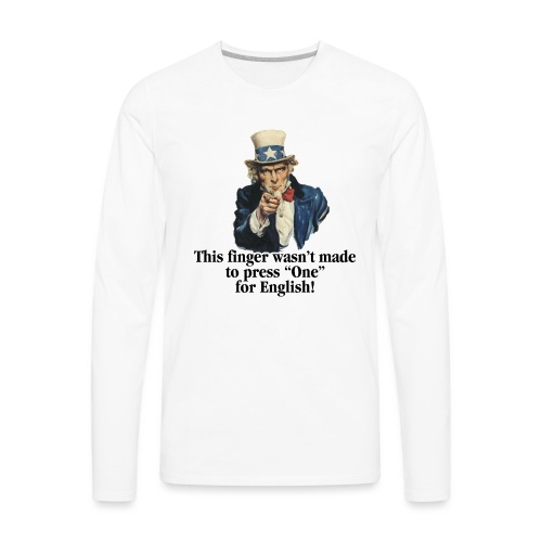 Uncle Sam - Finger - Men's Premium Long Sleeve T-Shirt