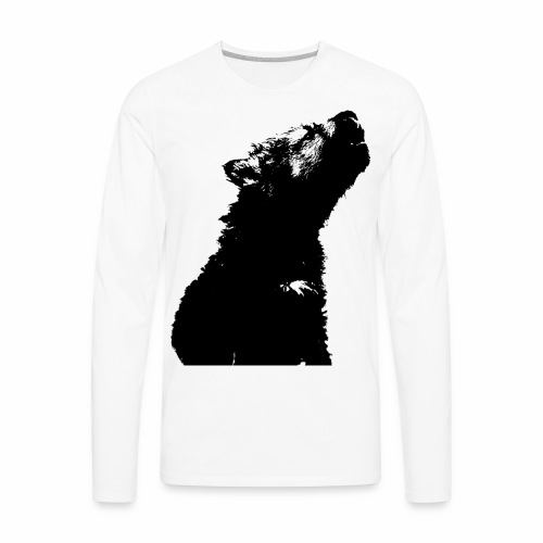 OnePleasure cool cute young wolf puppy gift ideas - Men's Premium Long Sleeve T-Shirt