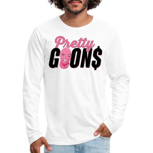 Pretty Goons Pink and Black Logo - Men's Premium Long Sleeve T-Shirt