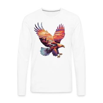 Majestic Soar - Men's Premium Long Sleeve T-Shirt - white - Front - Nico (187cm)