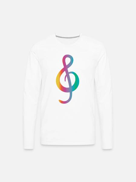 Music note - Men's Premium Long Sleeve T-Shirt - white