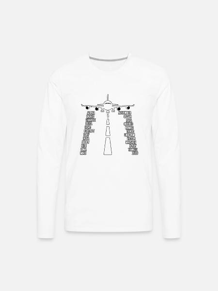 Airplane speaks - Men's Premium Long Sleeve T-Shirt - white