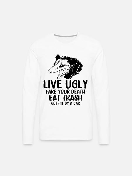 OPOSSUM QUOTES - Men's Premium Long Sleeve T-Shirt - white
