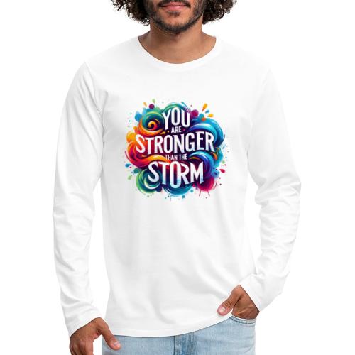 Wellness Collection - Stronger Than the Storm - Men's Premium Long Sleeve T-Shirt