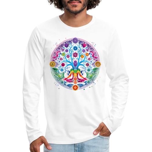 Wellness Collection - Chakra Tree of Life - Men's Premium Long Sleeve T-Shirt
