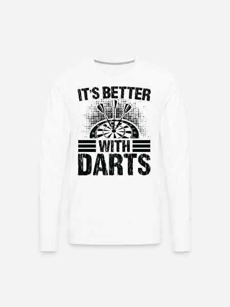 Darts Dart Player - Men's Premium Long Sleeve T-Shirt - white