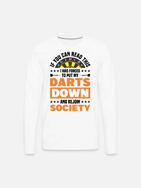 Darts Dart Player - Men's Premium Long Sleeve T-Shirt - white
