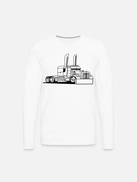 Comic style truck - Men's Premium Long Sleeve T-Shirt - white