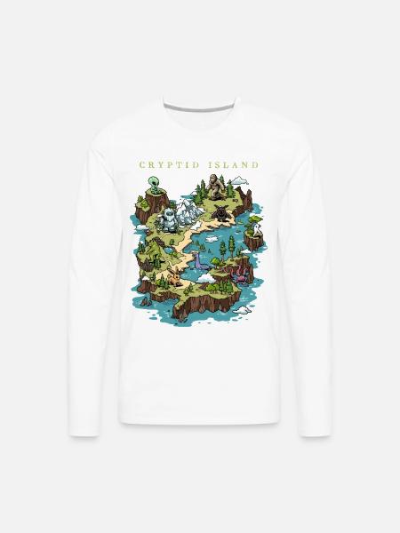 Cryptid Island - Men's Premium Long Sleeve T-Shirt - white