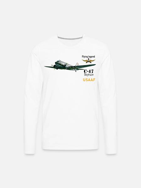 C-47 - Men's Premium Long Sleeve T-Shirt - white