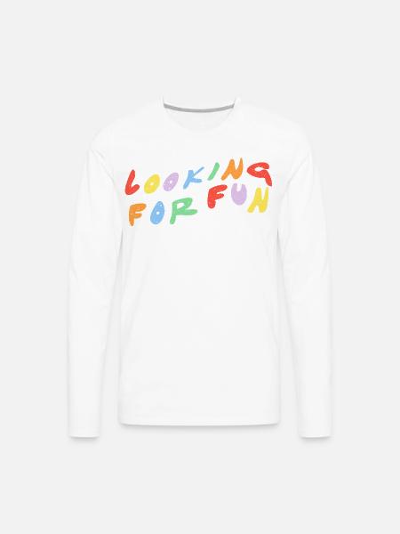 Looking for Fun - Men's Premium Long Sleeve T-Shirt - white