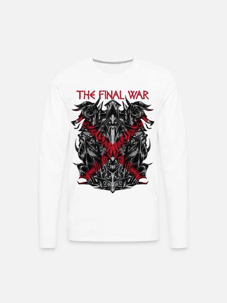 Final War Glyphs - Men's Premium Long Sleeve T-Shirt - white