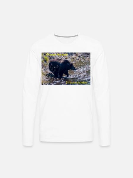 Choose The Bear - Men's Premium Long Sleeve T-Shirt - white