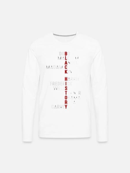 Black history shirt - Men's Premium Long Sleeve T-Shirt - white