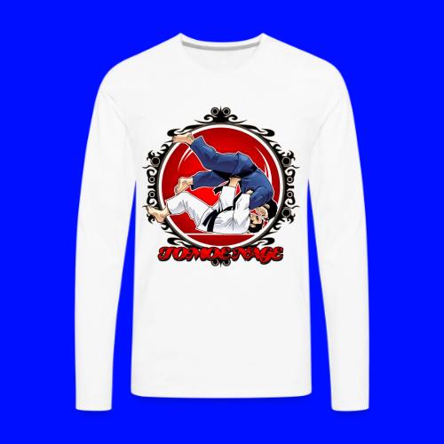 Judo Shirt Jiu Jitsu Shirt Throw Tomoe Nage - Men's Premium Long Sleeve T-Shirt