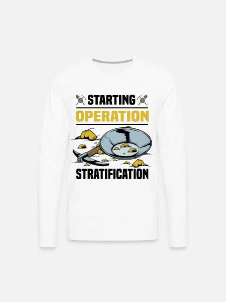 Gold panning - Men's Premium Long Sleeve T-Shirt - white