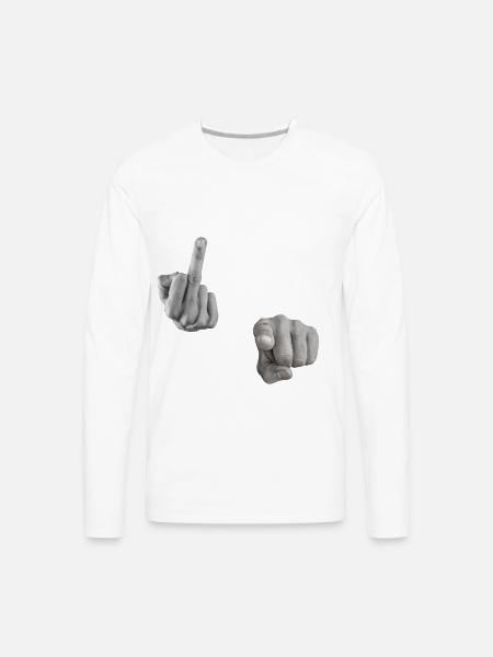 Fuck You - Men's Premium Long Sleeve T-Shirt - white